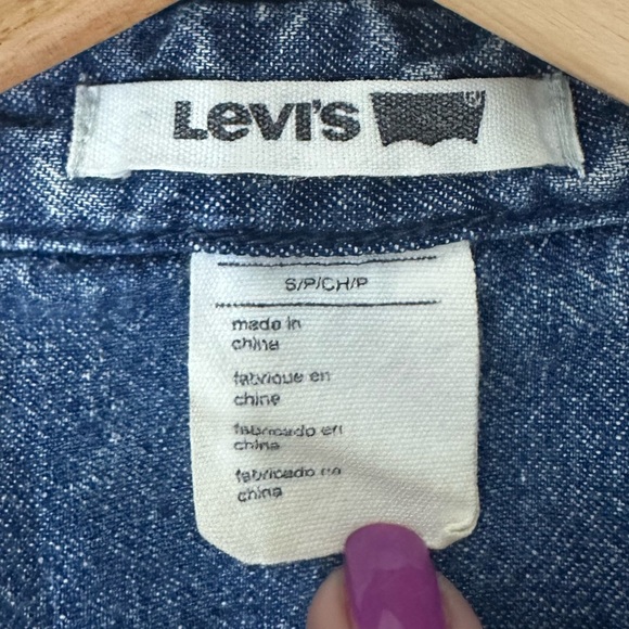 Levi's Blue‎ Denim Button Down Shirt Sz. S - Picture 2 of 10